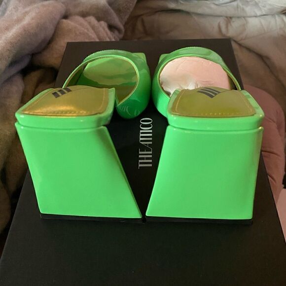 [the attico] BNIB Devon neon green mules #7 - Picture 13 of 13
